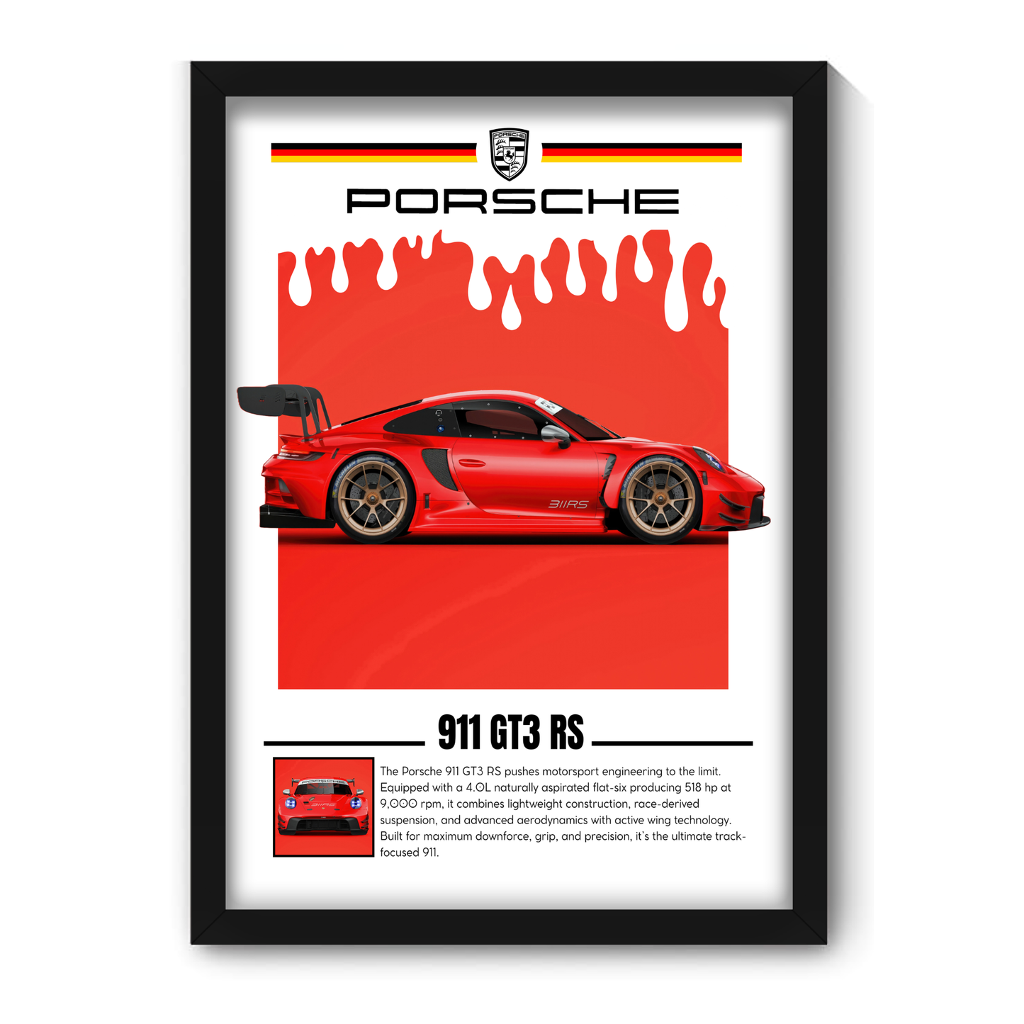 PORSCHE 911 GT3 RS -1 | C-V5 | CAR POSTER