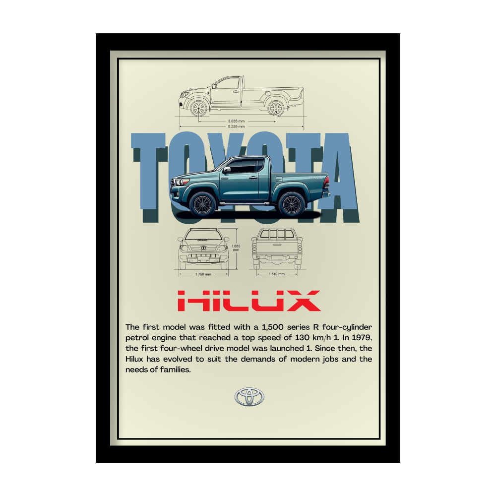 TOYOTA HILUX - Premium Framed Poster