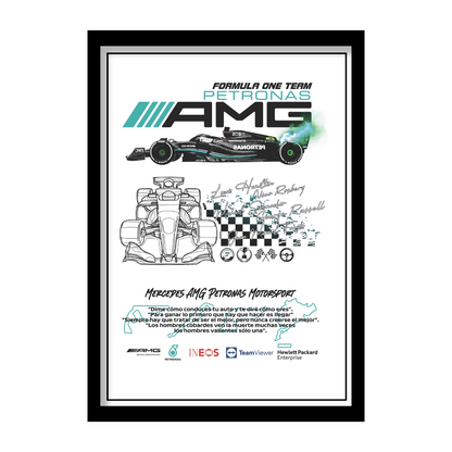 MERCEDES AMG PETRONAS MOTORSPORT - Premium Framed Poster