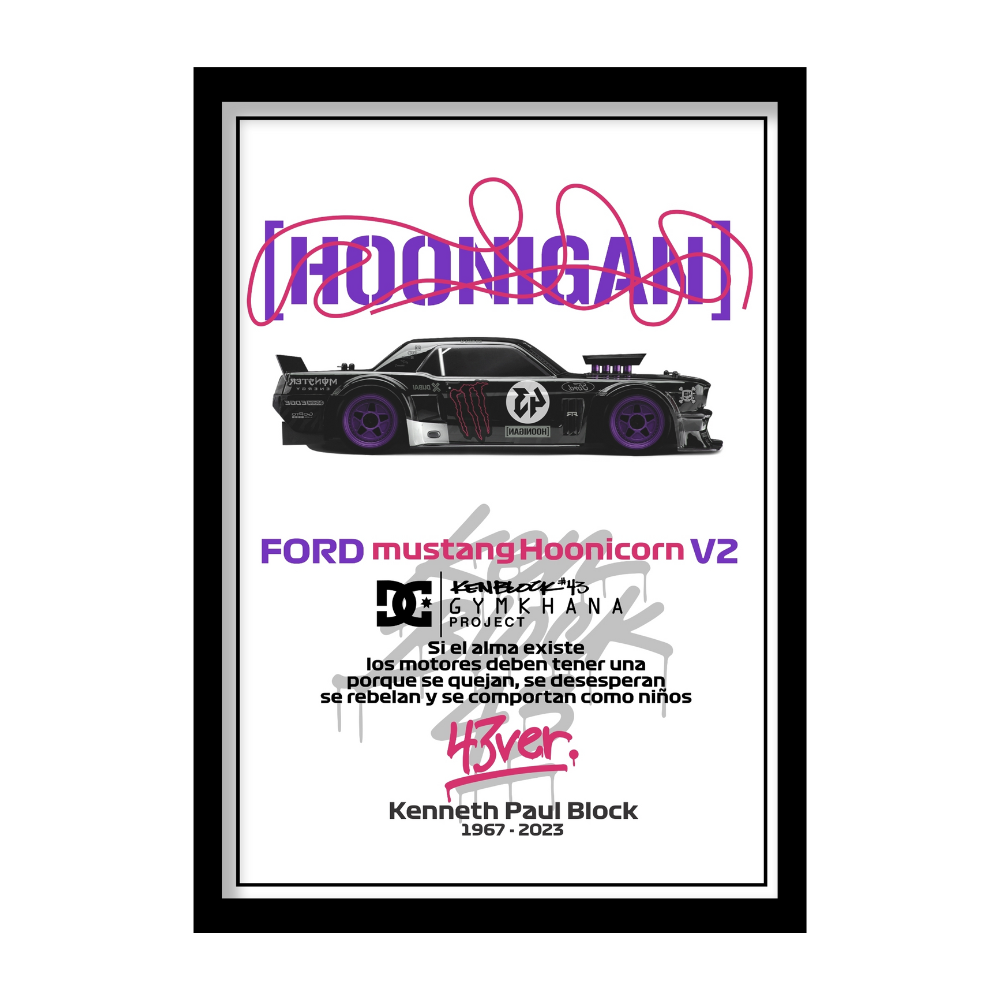 FORD MUSTANG HOONICORN V2 - Premium Framed Poster