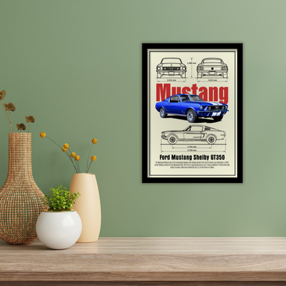 MUSTANG SHELBY GT350 - Premium Framed Poster