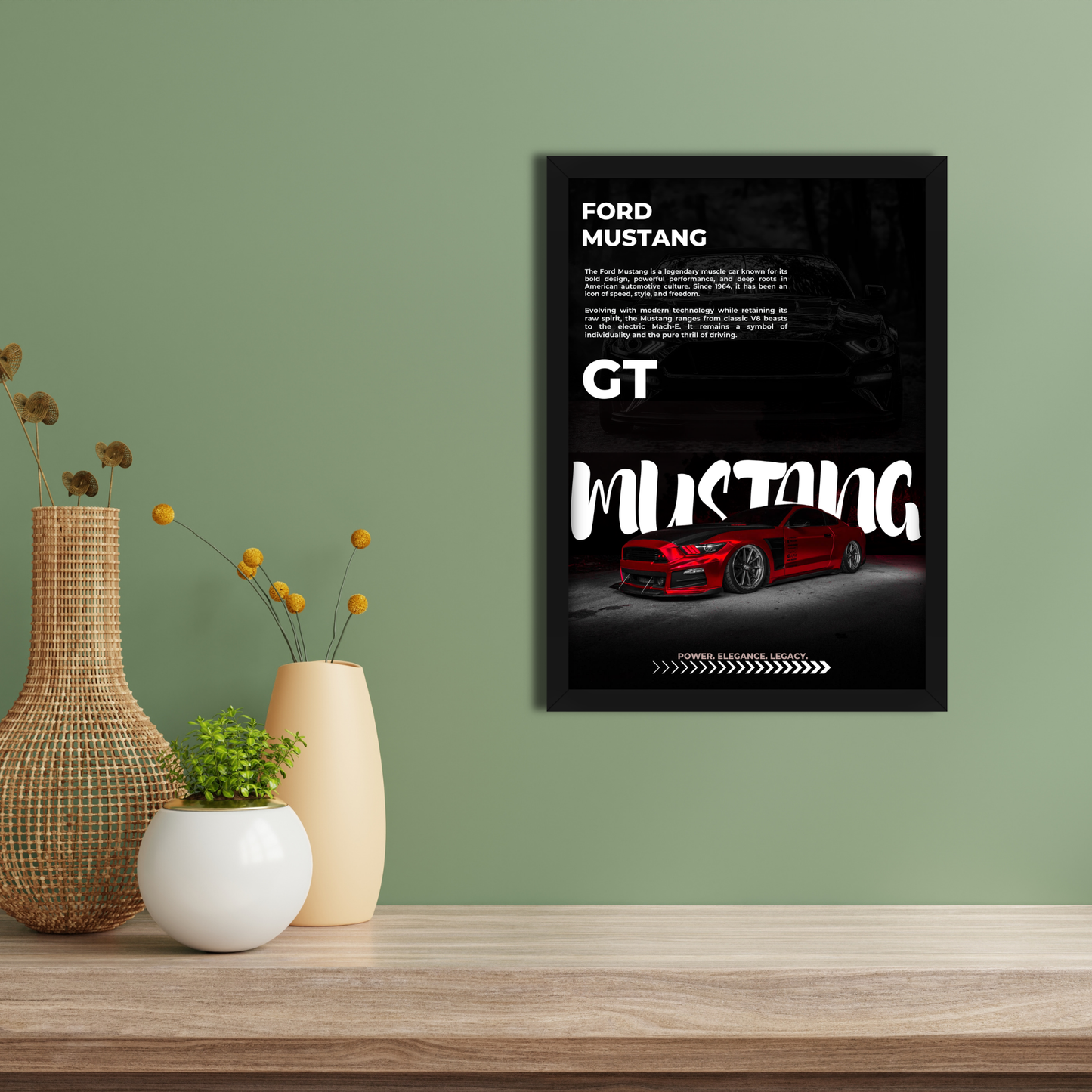 GT MUSTANG | C-V3 | CAR POSTER