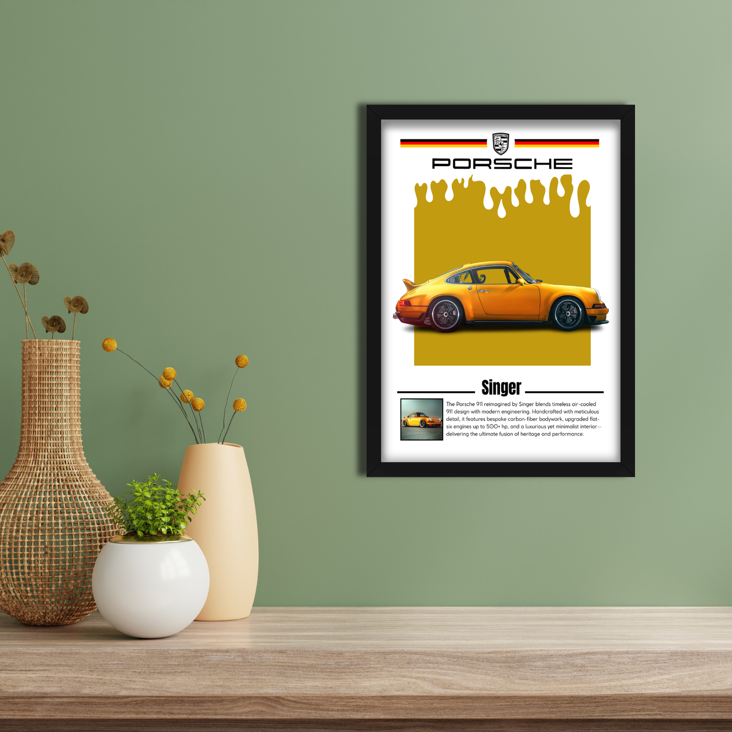 PORSCHE SINGER | C-V5 | CAR POSTER