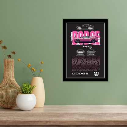 DODGE CHALLENGER SRT - Premium Framed Poster