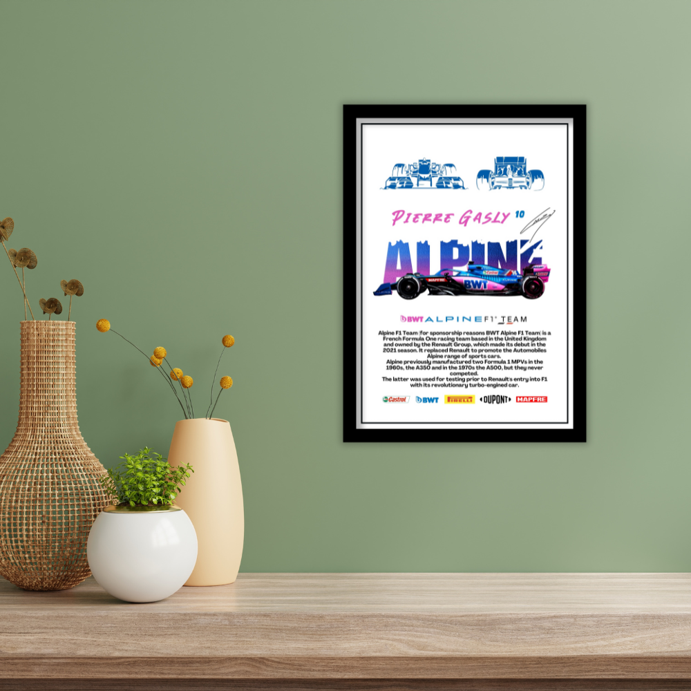 ALPINE PIERRE GASLY 10 - Premium Framed Poster