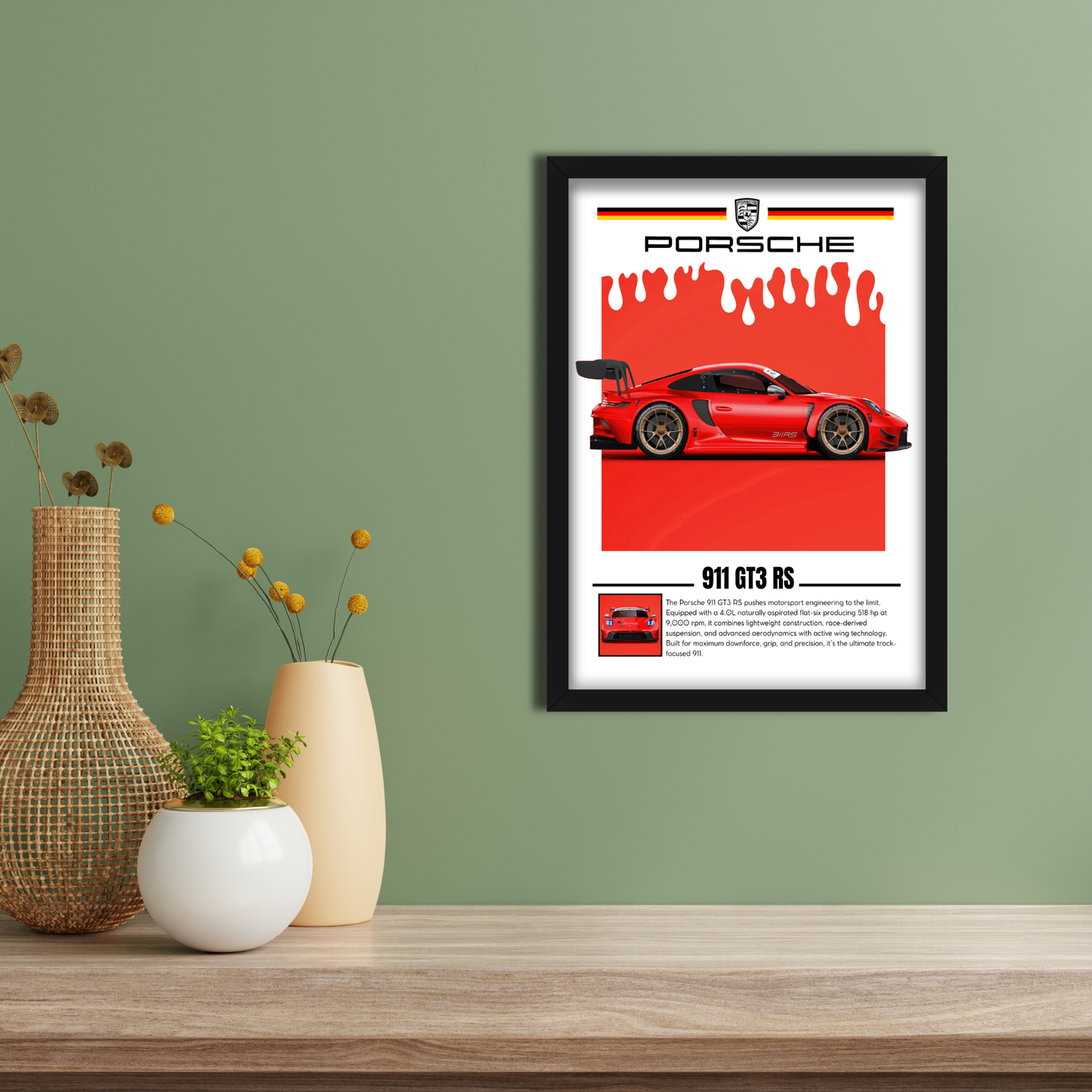 PORSCHE 911 GT3 RS -1 | C-V5 | CAR POSTER