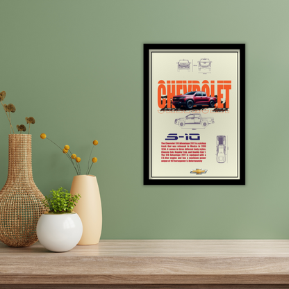 CHEVROLET S-10 ADVANTAGE 2017 - Premium Framed Poster