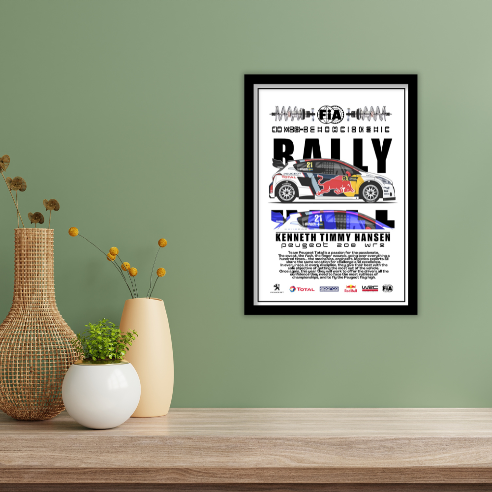 PEUGEOT 208 WR - Premium Framed Poster