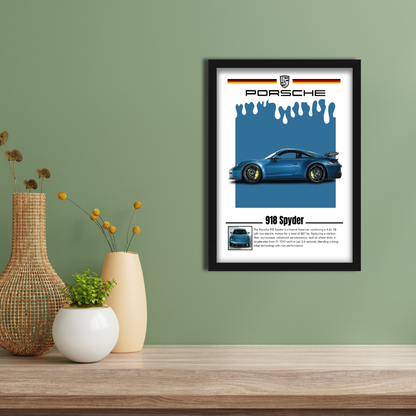 PORSCHE 918 SPYDER | C-V5 | CAR POSTER