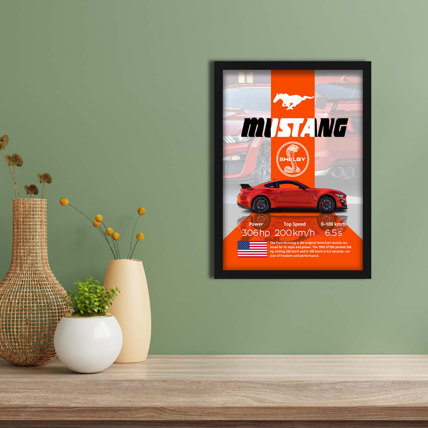 MUSTANG SHELBY | C-V4 | CAR POSTER