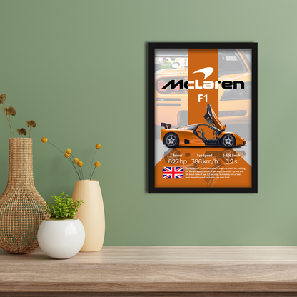 MCLAREN F1 | C-V4 | CAR POSTER