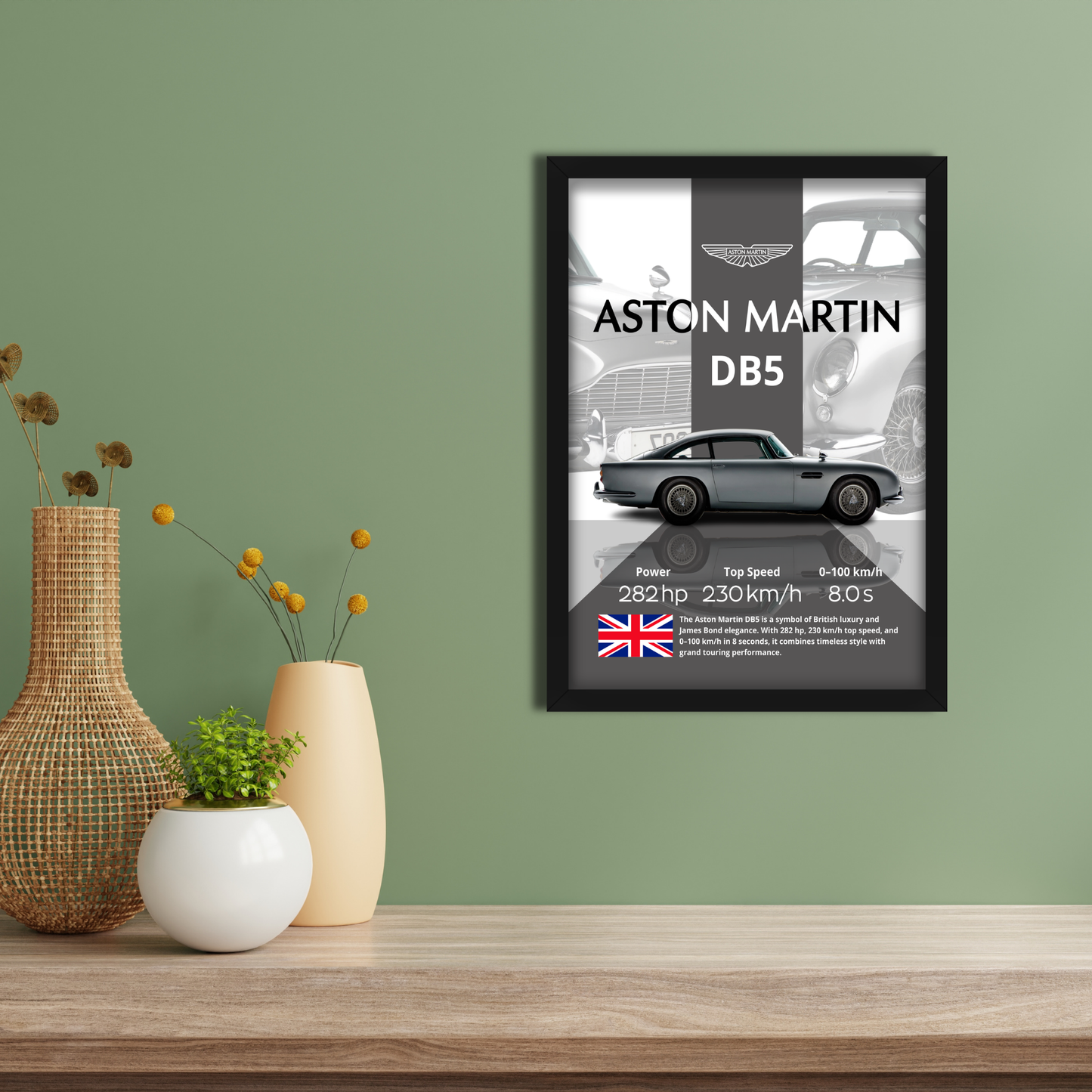 ASTON MARTIN DB5 | C-V4 | CAR POSTER