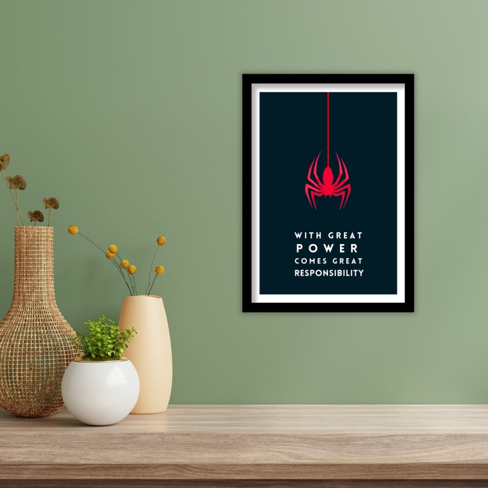 With Great Power Comes Great Responsibility - Minimalist Spider Poster
