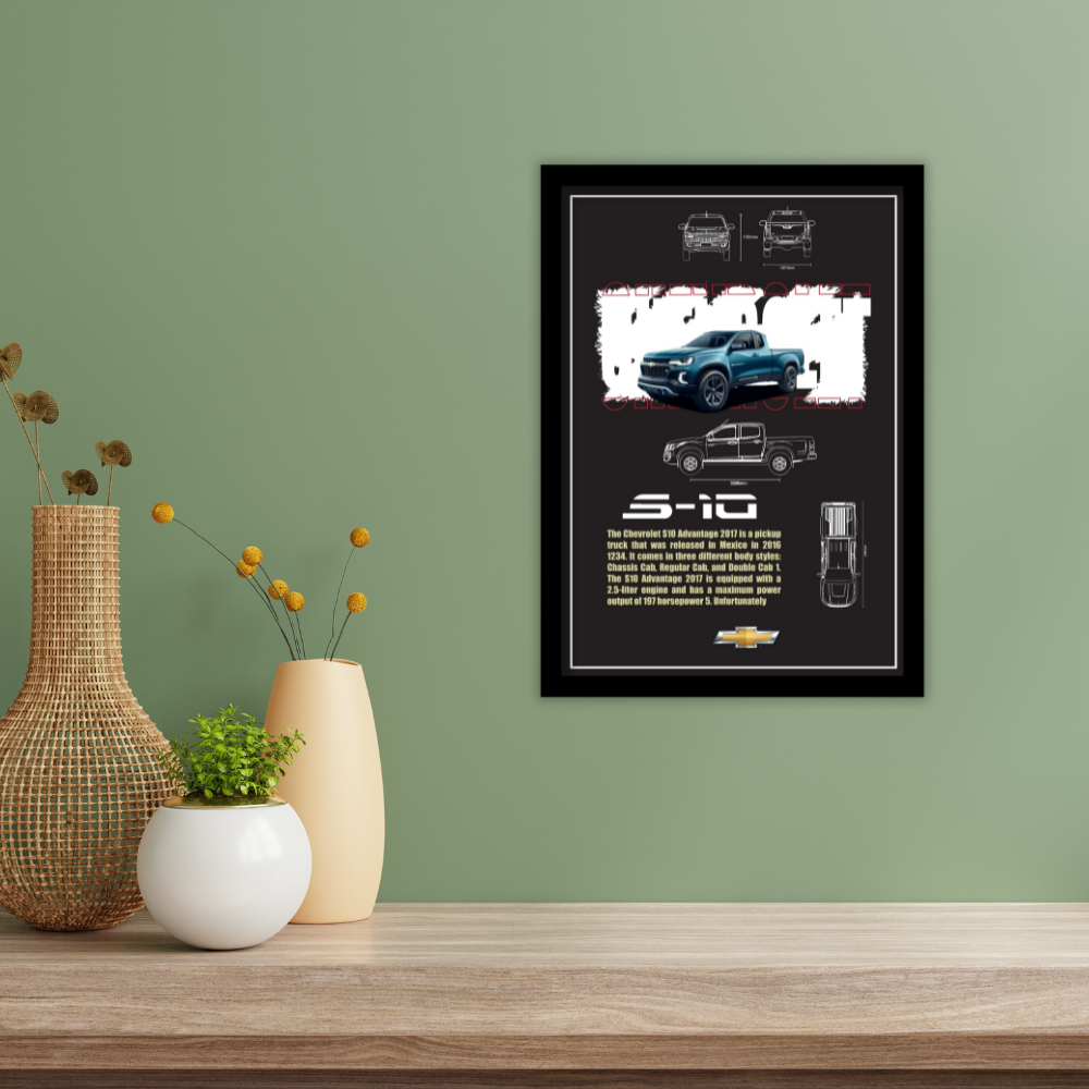 CHEVROLET S-10 ADVANTAGE 2017 - Premium Framed Poster