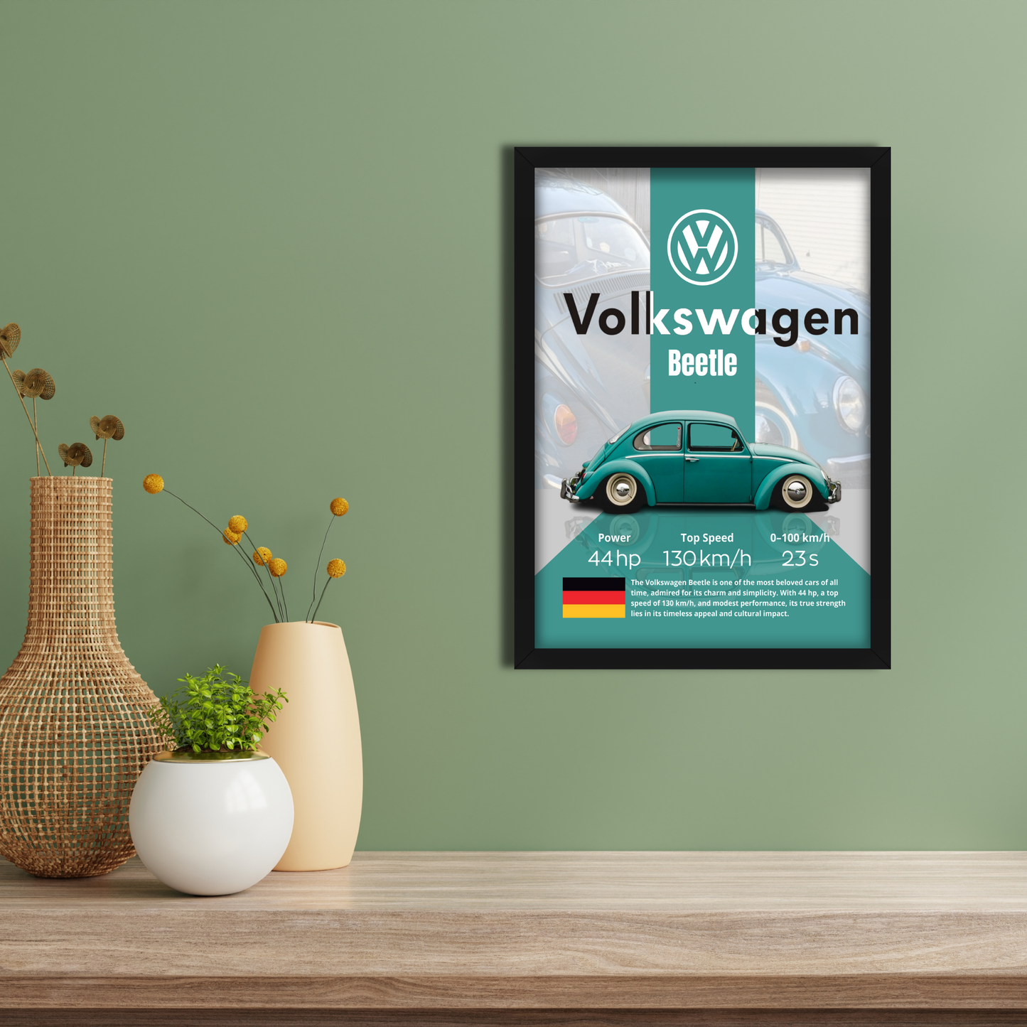 VOLKSWAGEN BEETLE | C-V4 | CAR POSTER