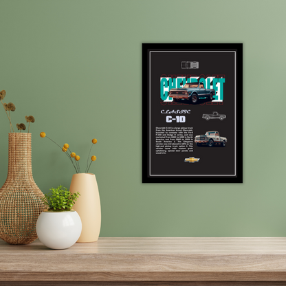 CHEVROLET CLASSIC C-10 - Premium Framed Poster