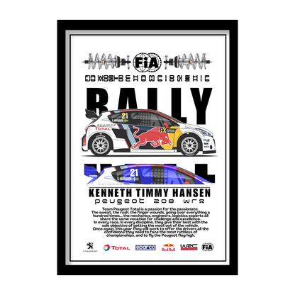 PEUGEOT 208 WR - Premium Framed Poster
