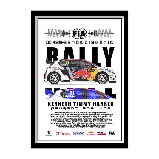 PEUGEOT 208 WR - Premium Framed Poster