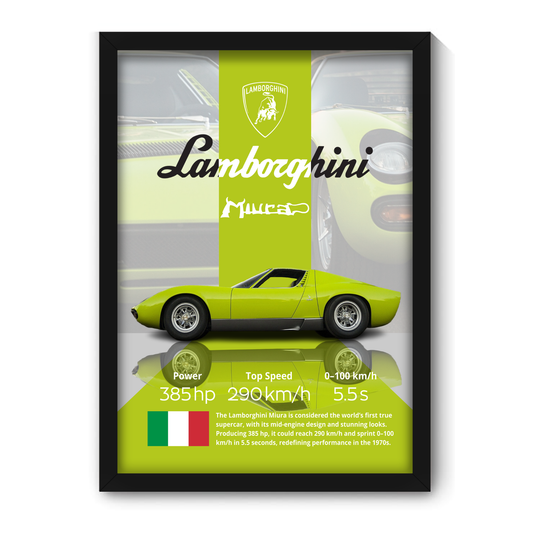 LAMBORGHINI MIURA | C-V4 | CAR POSTER