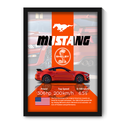 MUSTANG SHELBY | C-V4 | CAR POSTER