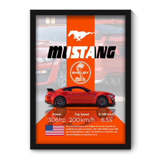 MUSTANG SHELBY | C-V4 | CAR POSTER