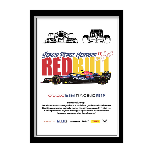 ORACLE REDBULL RACING RB19 - Premium Framed Poster