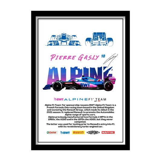 ALPINE PIERRE GASLY 10 - Premium Framed Poster