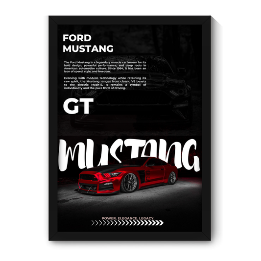 GT MUSTANG | C-V3 | CAR POSTER