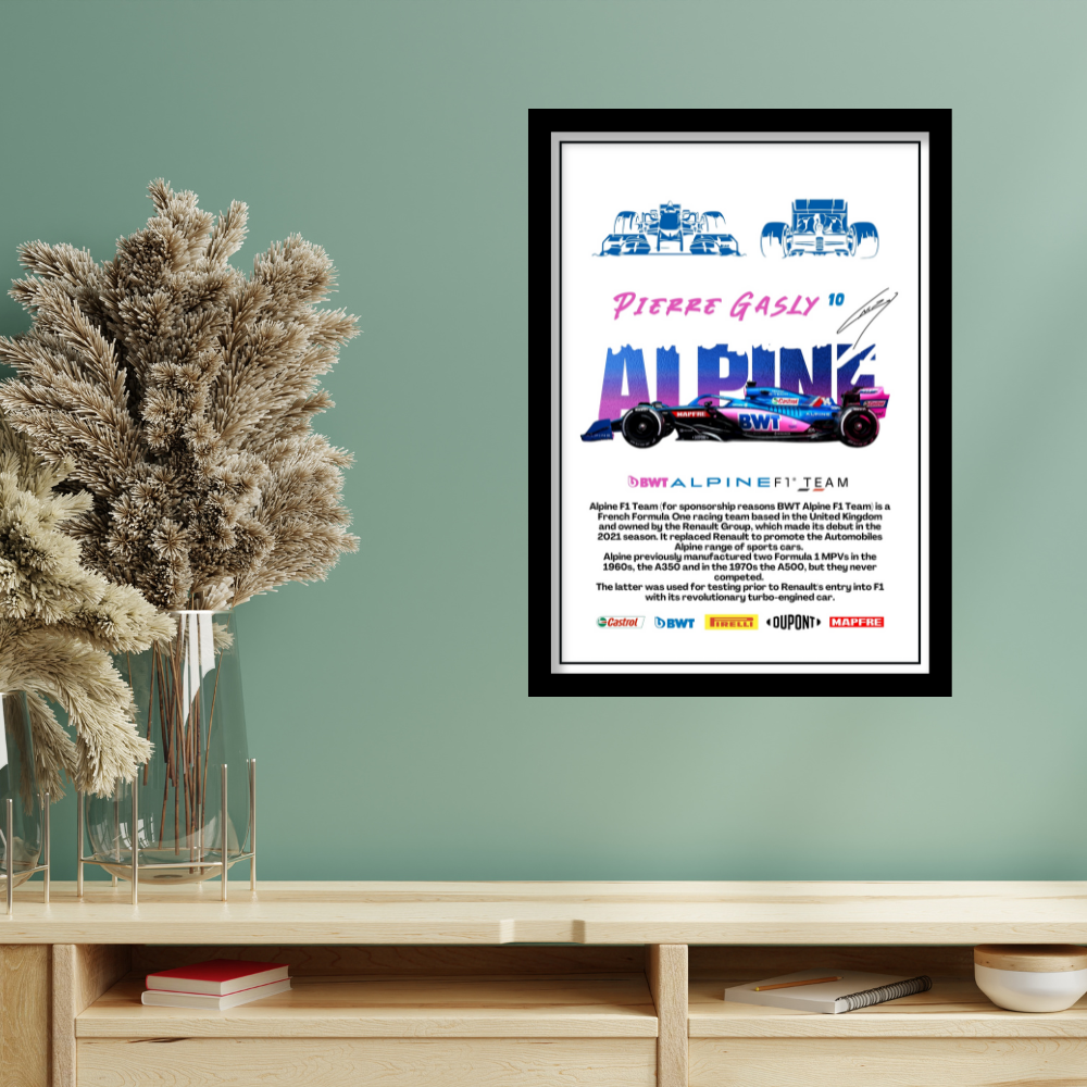 ALPINE PIERRE GASLY 10 - Premium Framed Poster