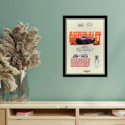 CHEVROLET S-10 ADVANTAGE 2017 - Premium Framed Poster