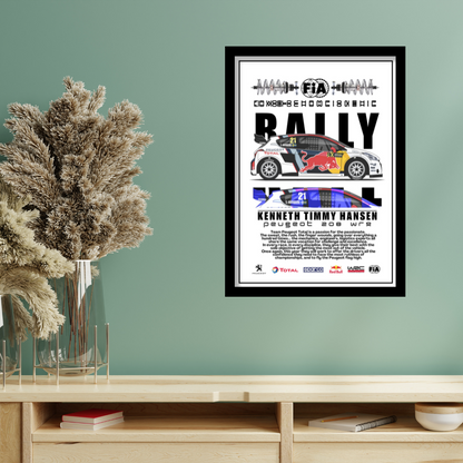 PEUGEOT 208 WR - Premium Framed Poster