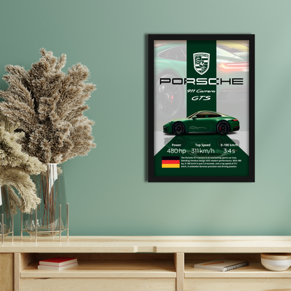 PORSCHE 911 CARRERA GTS | C-V4 | CAR POSTER