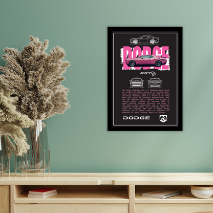 DODGE CHALLENGER SRT - Premium Framed Poster