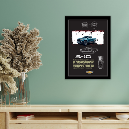 CHEVROLET S-10 ADVANTAGE 2017 - Premium Framed Poster