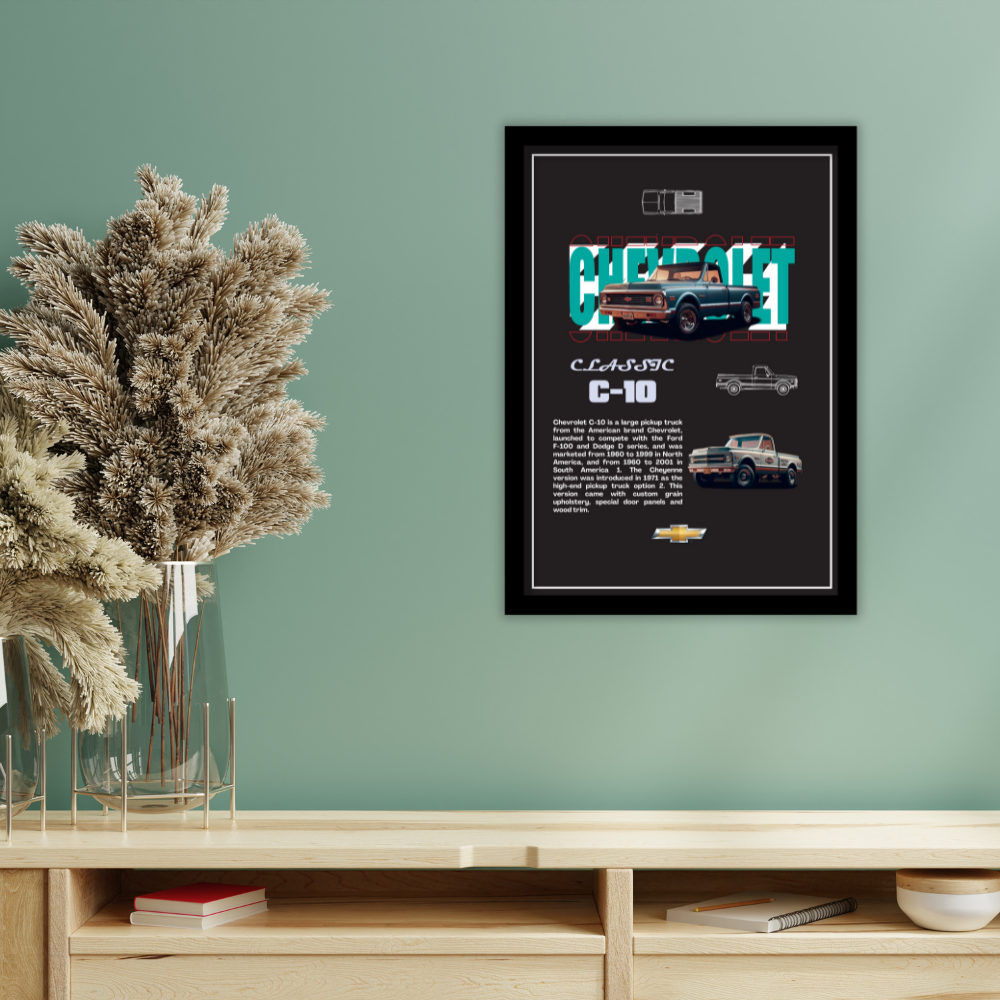 CHEVROLET CLASSIC C-10 - Premium Framed Poster