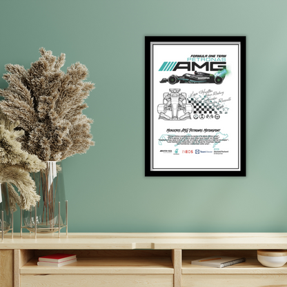 MERCEDES AMG PETRONAS MOTORSPORT - Premium Framed Poster