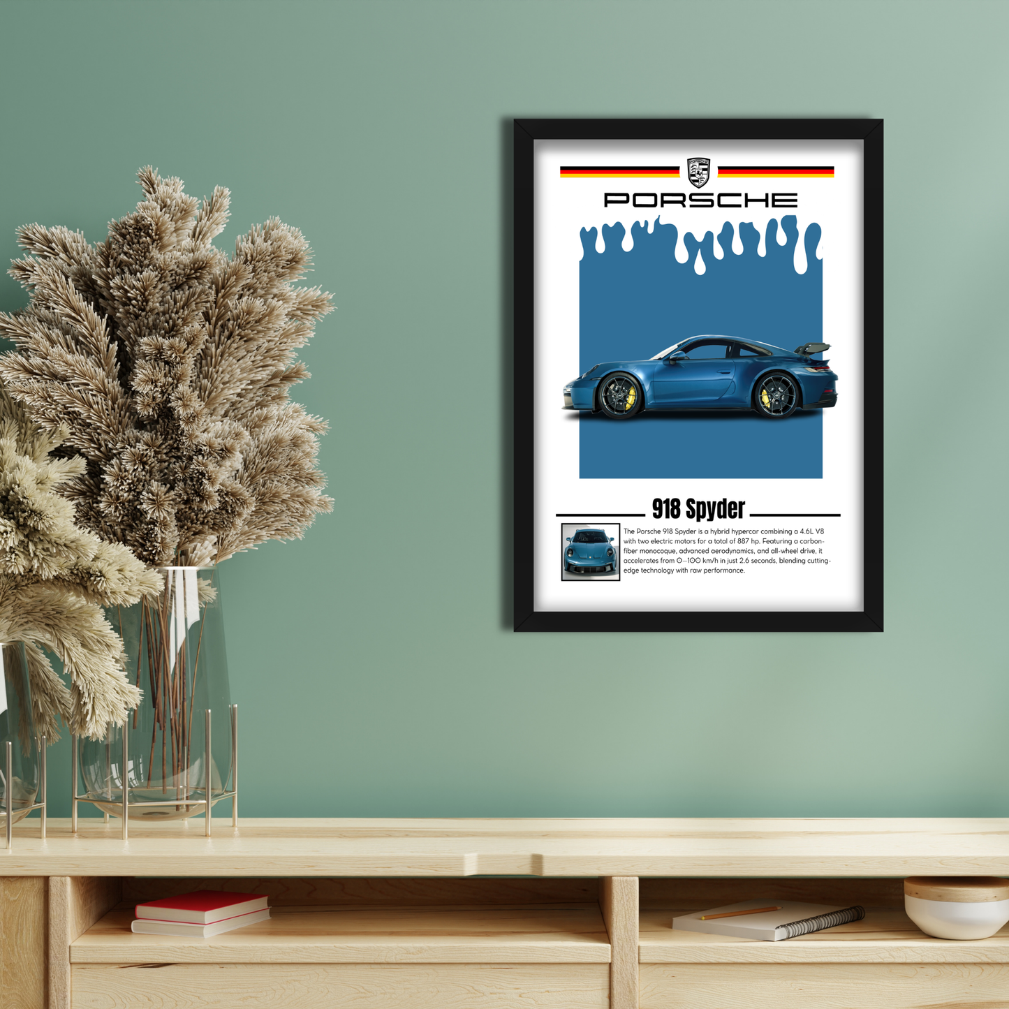 PORSCHE 918 SPYDER | C-V5 | CAR POSTER