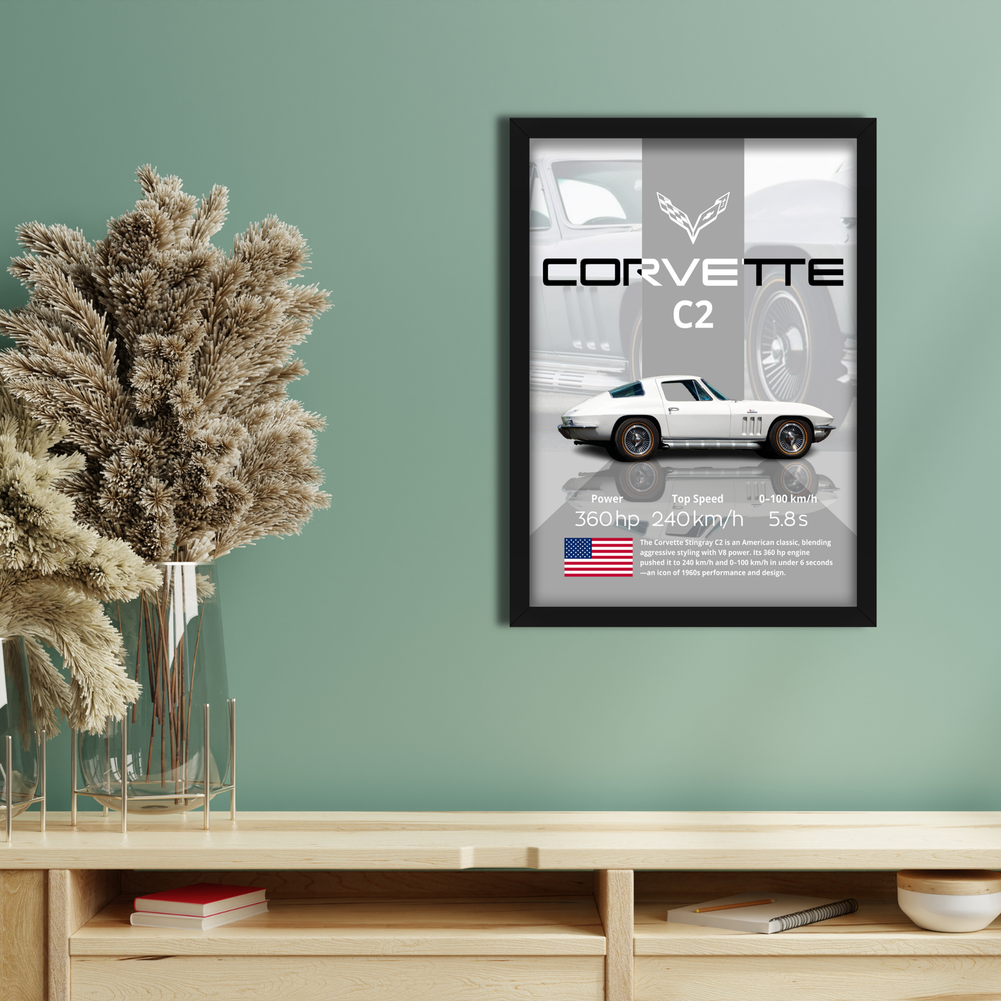 CORVETTE C2 | C-V4 | CAR POSTER
