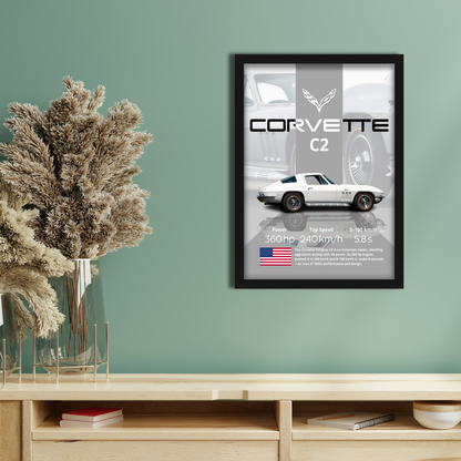 CORVETTE C2 | C-V4 | CAR POSTER