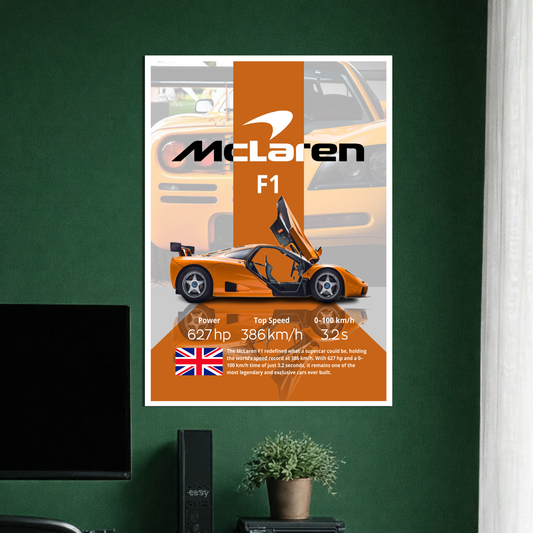 MCLAREN F1 | C-1 | CAR POSTER