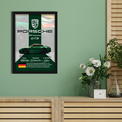 PORSCHE 911 CARRERA GTS | C-V4 | CAR POSTER