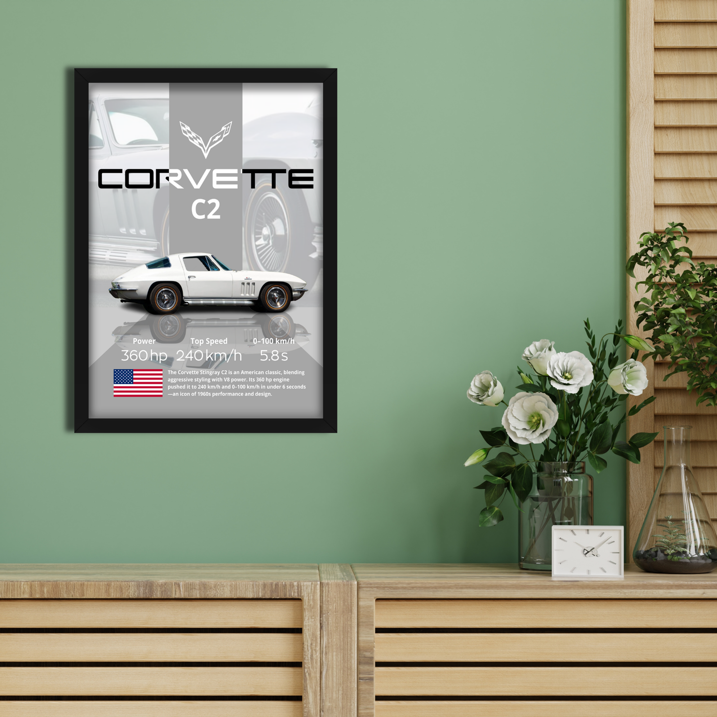 CORVETTE C2 | C-V4 | CAR POSTER