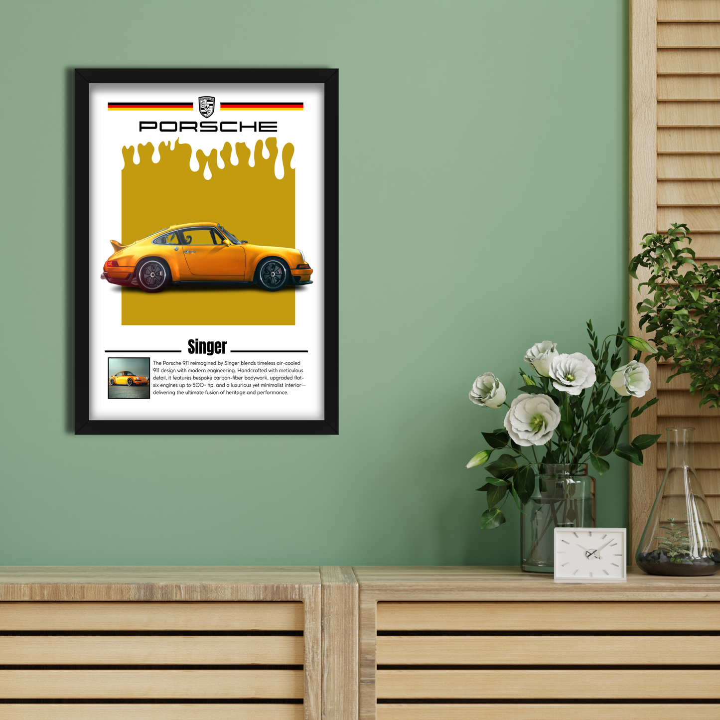 PORSCHE SINGER | C-V5 | CAR POSTER