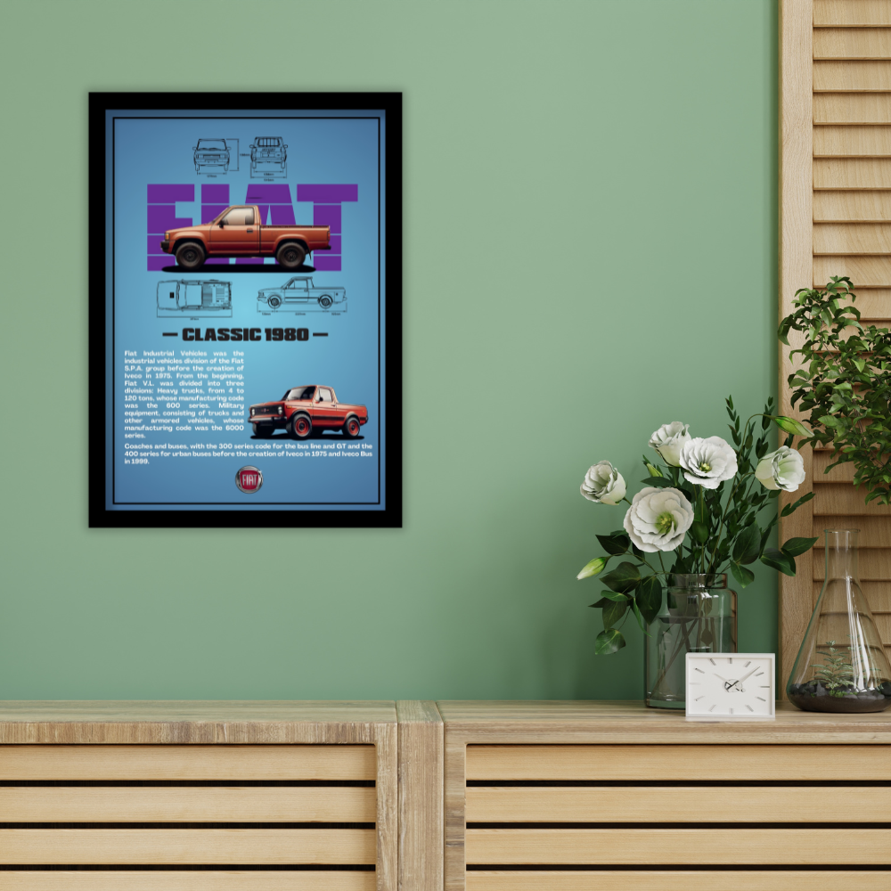 FIAT CLASSIC 1980 - Premium Framed Poster