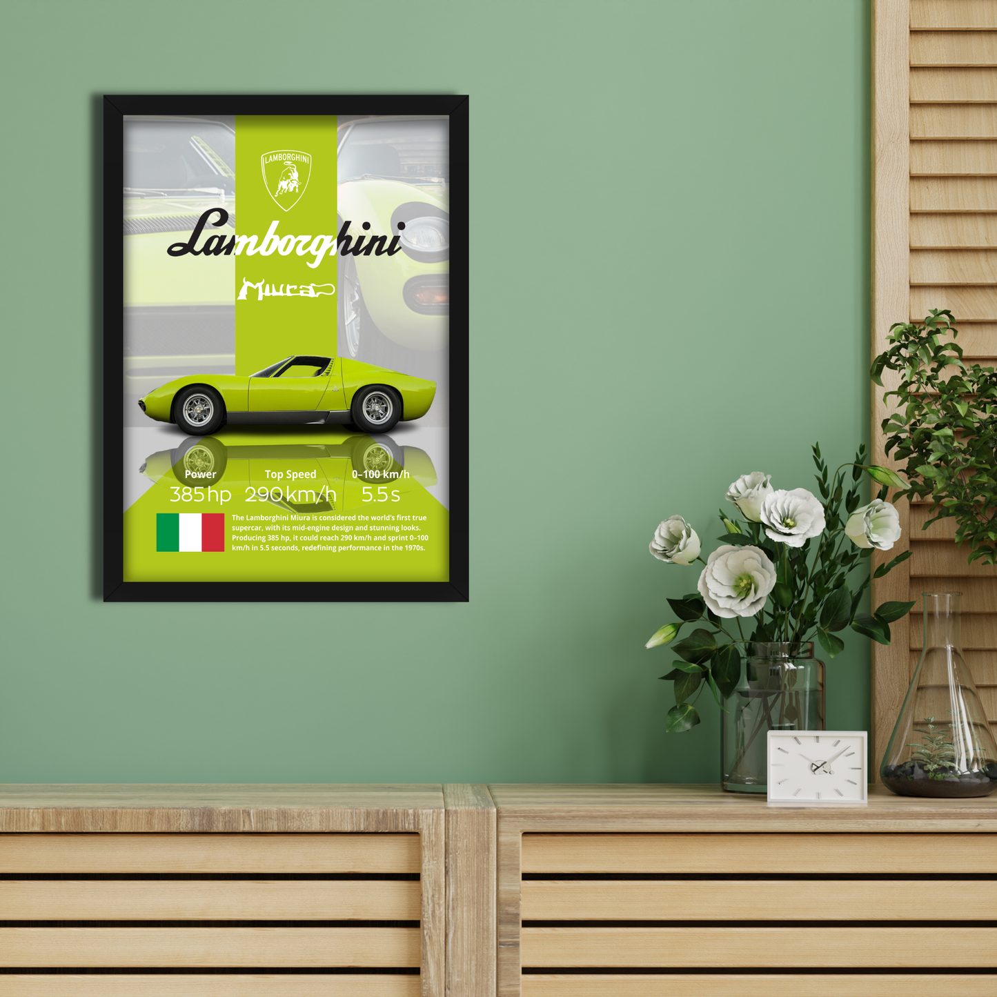 LAMBORGHINI MIURA | C-V4 | CAR POSTER