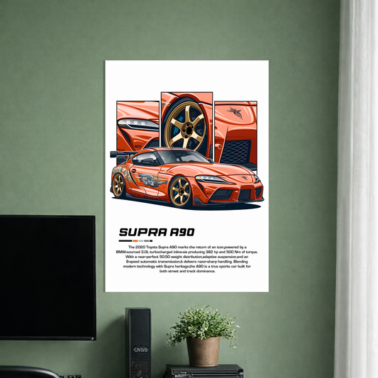 SUPRA A90 | C-5 | CAR POSTER