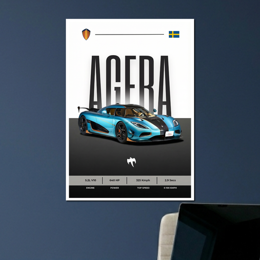 KOENIGSEGG AGERA | C-2 | CAR POSTER