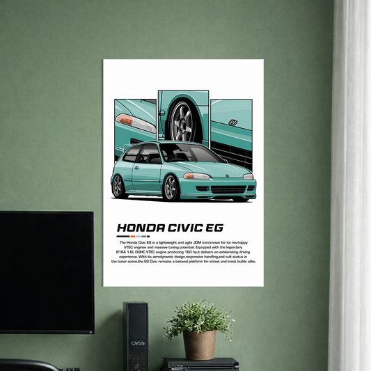 HONDA CIVIC EG | C-5 | CAR POSTER