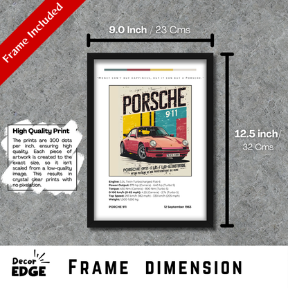 PORSCHE 911 | C-V3 | CAR POSTER
