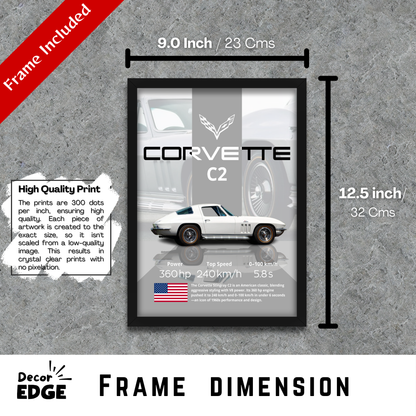 CORVETTE C2 | C-V4 | CAR POSTER